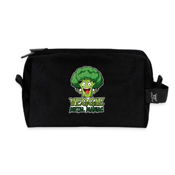 Veggie Metal Maniac - Vegan Music - Saying - Recycled Toiletry Zip Bag - black - Front