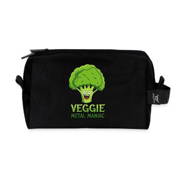 Veggie Metal Maniac - Vegan Music - Saying - Recycled Toiletry Zip Bag - black - Front