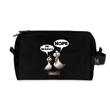 Be Seagull Fuck It Saying Be Seagull Nope - Recycled Toiletry Zip Bag - black - Front