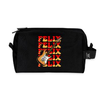 Felix - Recycled Toiletry Zip Bag - black - Front