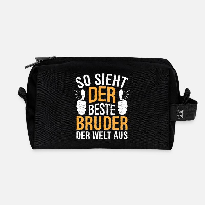So Sieht Der Beste Bruder Der Welt Aus - Recycelte Kulturtasche - Schwarz