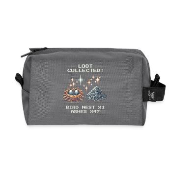 Schornsteinfeger Loot Vogelnest Asche Pixel Art - Recycelte Kulturtasche - Anthrazit - Vorne