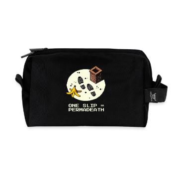 Ramoneur Toit Crash Permadeath Pixel - Trousse de toilette en tissu recyclé - noir - Devant