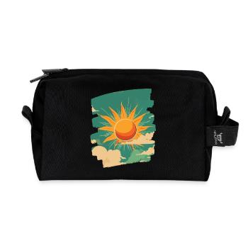 Sommer Sonne - Recycelte Kulturtasche - Schwarz - Vorne