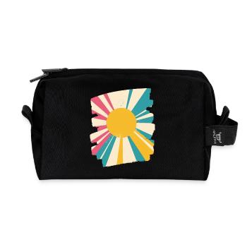 Sommer Sonne - Recycelte Kulturtasche - Schwarz - Vorne