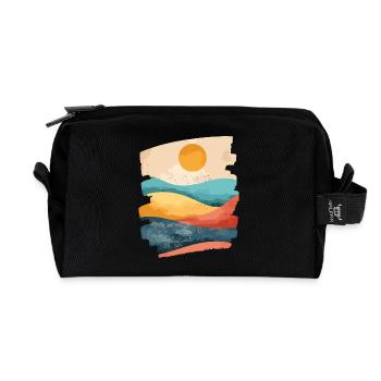 Sommer Sonne - Recycelte Kulturtasche - Schwarz - Vorne