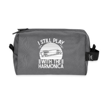 Harmonica Musican Still Play With The Harmonica - Recycelte Kulturtasche - Anthrazit - Vorne