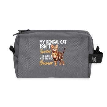 Meine Bengalische Katze Hat Nicht Verwöhnt, Dass - Recycelte Kulturtasche - Anthrazit - Vorne