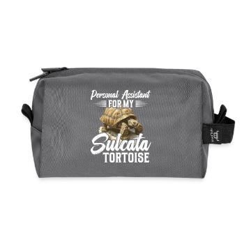 Persönliche Assistentin Für Meine Sulcata Tortoise - Recycelte Kulturtasche - Anthrazit - Vorne