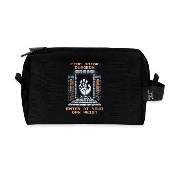 Ergothérapie Motricité fine Entraînement des mains Retro Pixel - Trousse de toilette en tissu recyclé - noir - Devant