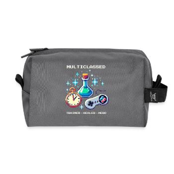 Ergothérapeute Formateur Guérisseur Nerd Rétro Pixel Art - Trousse de toilette en tissu recyclé - anthracite - Devant