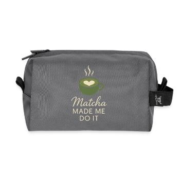 Matcha Aesthetic Latte Soft Girl Tee Über Kaffee - Recycelte Kulturtasche - Anthrazit - Vorne