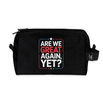 Sind wir schon wieder groß? - Recycelte Kulturtasche - Schwarz - Vorne