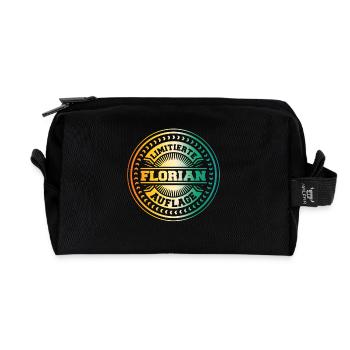 Florian - Recycled Toiletry Zip Bag - black - Front