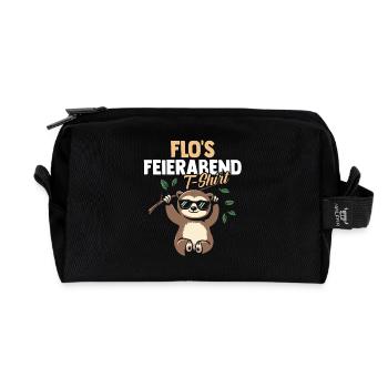 Sloth Florian - Recycled Toiletry Zip Bag - black - Front