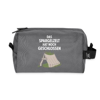 Das Spargelzelt Hat Noch Geschlossen - Recycelte Kulturtasche - Anthrazit - Vorne