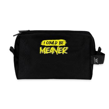 Je pourrais être plus méchant - Trousse de toilette en tissu recyclé - noir - Devant