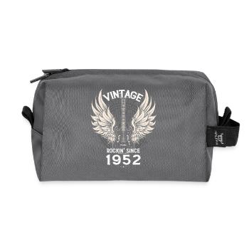 Vintage Rockin' seit 1952, 73 Jahre echte Coolness - Recycelte Kulturtasche - Anthrazit - Vorne