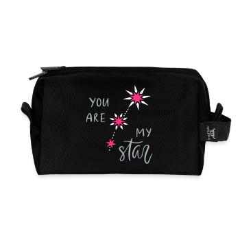 You are my star - Recycled Toiletry Zip Bag - black - Front