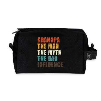 Grand-père L’homme Le mythe La mauvaise influence - Trousse de toilette en tissu recyclé - noir - Devant