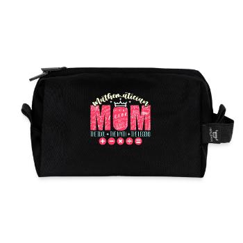 Mathematician Mom The Idol The Myth Statistician - Recycled Toiletry Zip Bag - black - Front