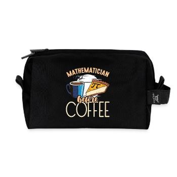 Mathematician Before Statistician Coffee Lover - Recycled Toiletry Zip Bag - black - Front