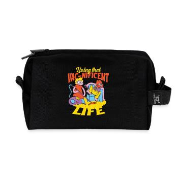 Vacuuming Household Vacnificent Life - Recycled Toiletry Zip Bag - black - Front