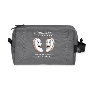 HEARING AID ACOUSTICIAN - Recycled Toiletry Zip Bag - anthracite - Front
