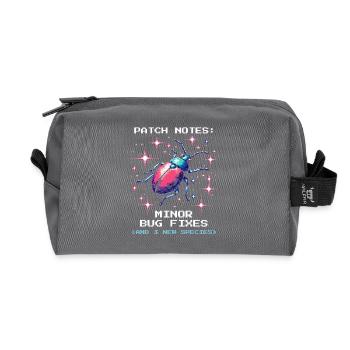 Mise à jour Espèces Entomologie Entomologie Pixel Gaming Nerd - Trousse de toilette en tissu recyclé - anthracite - Devant
