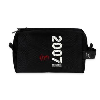 18ème anniversaire cadeau mari Original mai 2007 - Trousse de toilette en tissu recyclé - noir - Devant