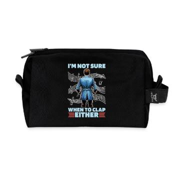 Music Director I'm Not Sure When To Loves Music - Recycled Toiletry Zip Bag - black - Front