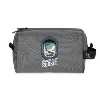 First time flying Travel Memory Sky - Recycled Toiletry Zip Bag - anthracite - Front