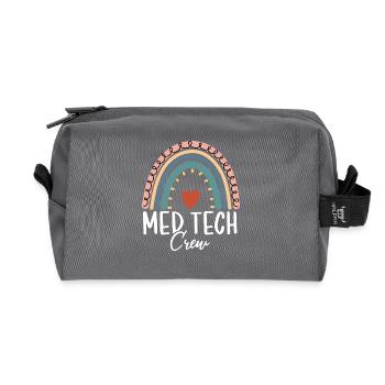 Med Tech Crew Boho Arc-en-ciel Drôle Laboratoire médical - Trousse de toilette en tissu recyclé - anthracite - Devant
