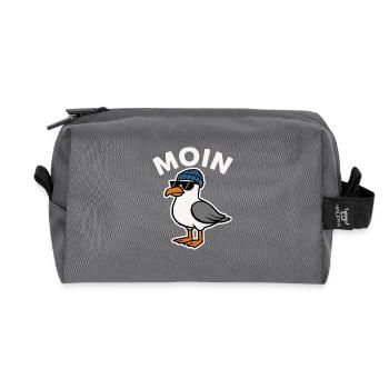 Moin Möwe - Recycelte Kulturtasche - Anthrazit - Vorne
