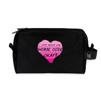 Morsecode I Just Really Like Morse Code Okay? - Recycelte Kulturtasche - Schwarz - Vorne