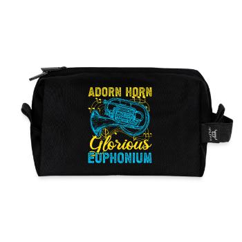 Euphonium Adorn Horn Glorious Euphonium Baritone - Recycelte Kulturtasche - Schwarz - Vorne
