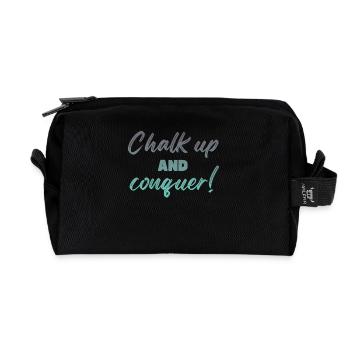 Boulderer Chalk Up Und Conquer Bouldering - Recycelte Kulturtasche - Schwarz - Vorne
