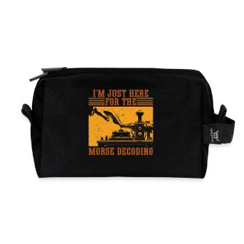 Morsecode I'm Just Here For The Morse Decoding - Recycelte Kulturtasche - Schwarz - Vorne