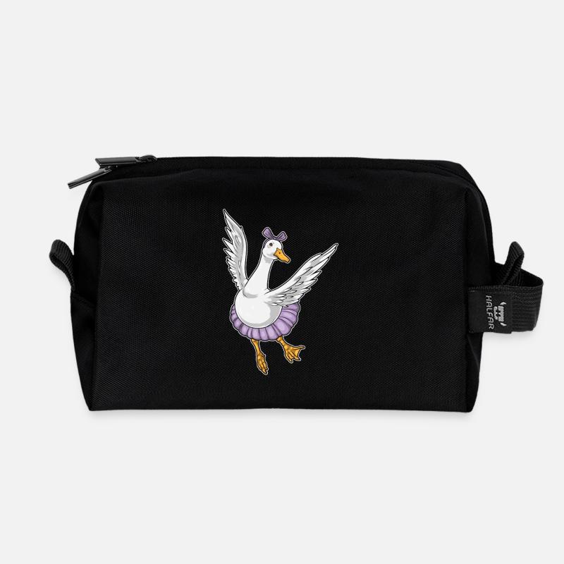 Ente Ballerina Ballett Tanz - Recycelte Kulturtasche - Schwarz