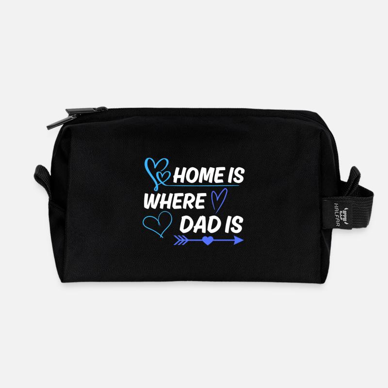 Papa Spruch Design zum Vatertag - Recycelte Kulturtasche - Schwarz