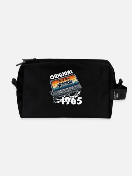60. Geburtstag Kassette Mai Jahrgang 1965 - Recycelte Kulturtasche - Schwarz