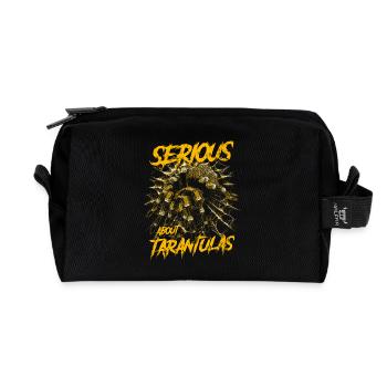 Serious About Tarantulas Pet Spider Owner - Recycled Toiletry Zip Bag - black - Front