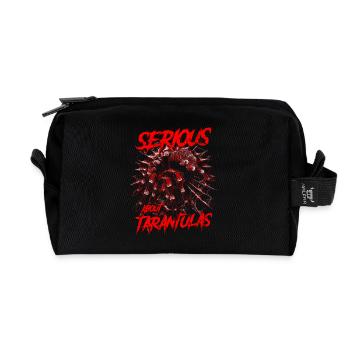 Serious About Tarantulas Pet Spider Owner - Recycled Toiletry Zip Bag - black - Front