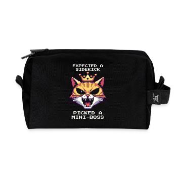 Instead of Sidekick | Animal shelter dog cat - Recycled Toiletry Zip Bag - black - Front