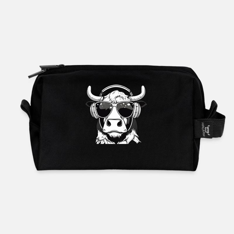 KUH - Recycelte Kulturtasche - Schwarz