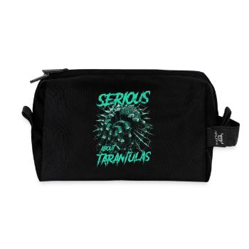 Serious About Tarantulas Pet Spider Owner - Recycled Toiletry Zip Bag - black - Front