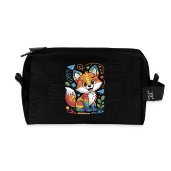 Raus Aus Der Vorschule, Kindergarten Bunt Fuchs - Recycelte Kulturtasche - Schwarz - Vorne