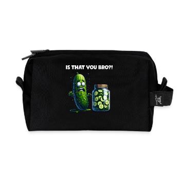 Is that you Bro?! Cucumber Pickle Cucumber Lovers - Recycled Toiletry Zip Bag - black - Front