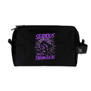 Serious About Tarantulas Pet Spider Owner - Recycled Toiletry Zip Bag - black - Front