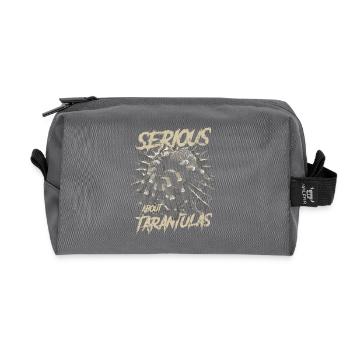 Serious About Tarantulas Pet Spider Owner - Recycled Toiletry Zip Bag - anthracite - Front